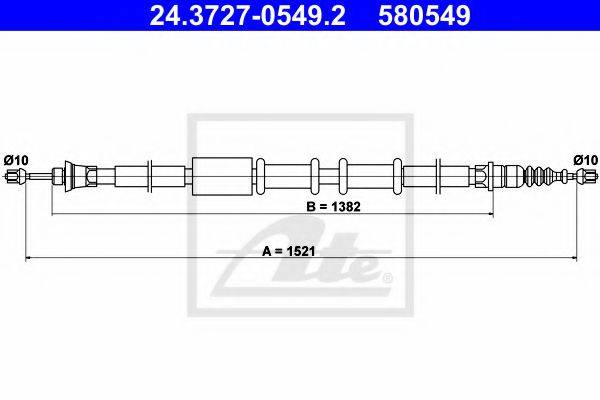 BENDIX 432658B Трос, стоянкова гальмівна система