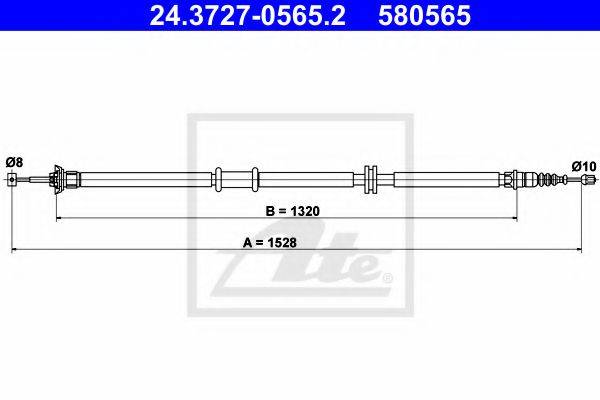 FIAT 51787024 Трос, стоянкова гальмівна система