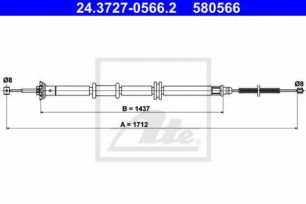 FIAT 51785645 Трос, стоянкова гальмівна система