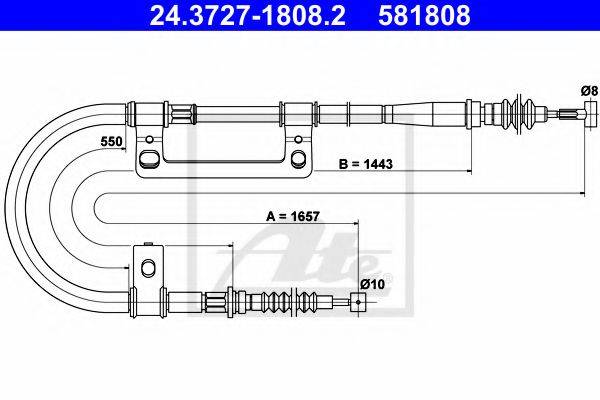 CEF MA02135 Трос, стоянкова гальмівна система