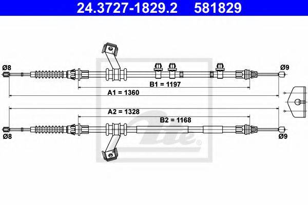 MAZDA D65144400D Трос, ступінчаста коробка передач