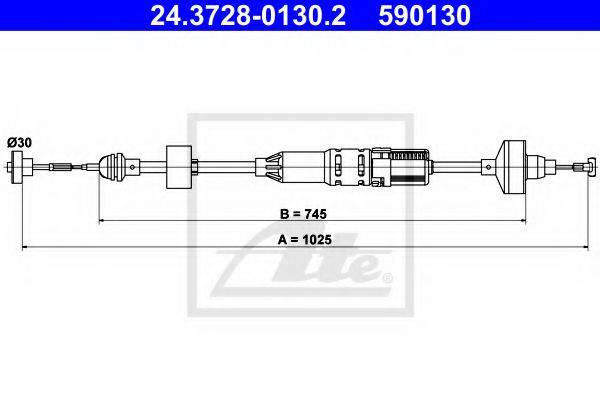 VAG 1H1 721 335 C Трос, управління зчепленням