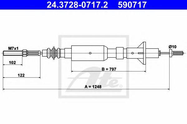 OPEL 669168 Трос, управління зчепленням