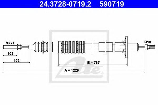 QUINTON HAZELL QCC1504 Трос, управління зчепленням