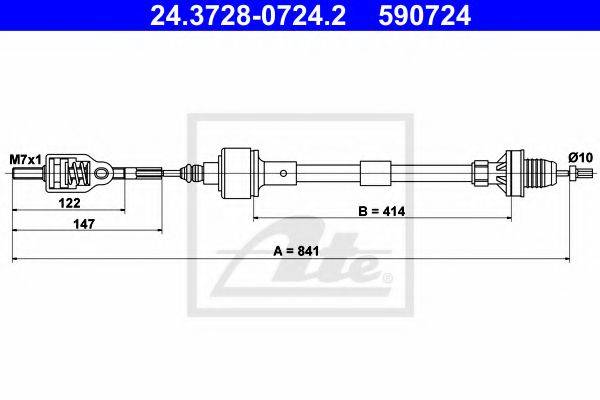 BENDIX 422735B Трос, управління зчепленням