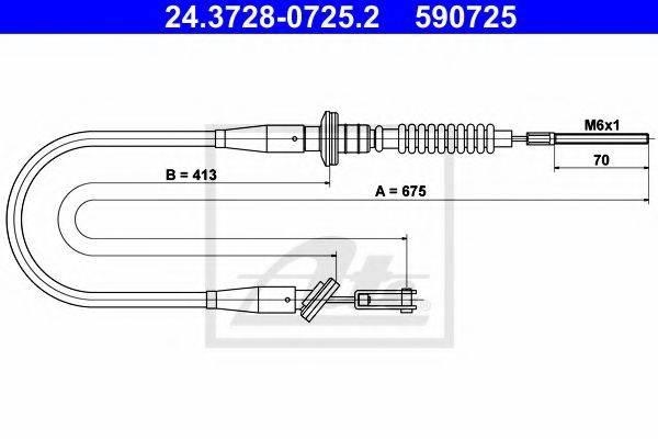 OPEL 4707843 Трос, управління зчепленням