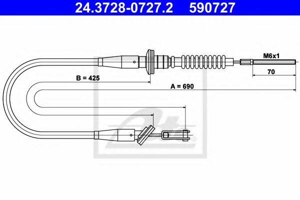 OPEL 9210079 Трос, управління зчепленням