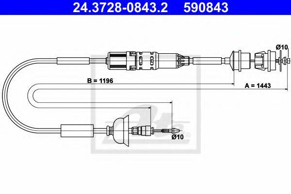 BENDIX 422705B Трос, управління зчепленням