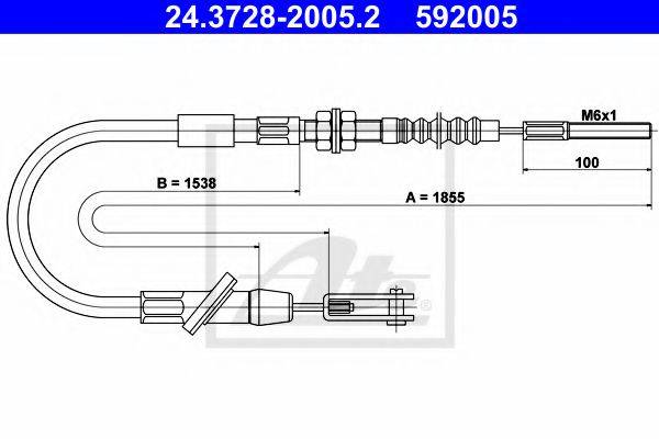 CEF ZU01101 Трос, управління зчепленням