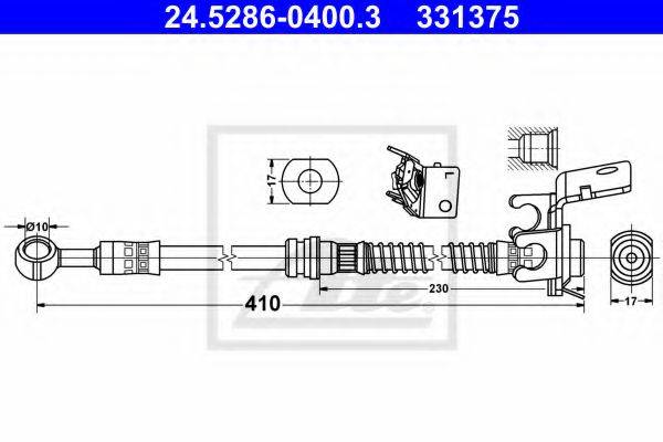 ATE 24528604003 Гальмівний шланг