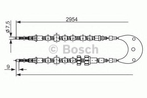 FORD 6158200 Трос, стоянкова гальмівна система