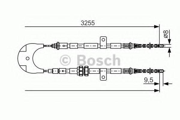 BOSCH 1987477372 Трос, стоянкова гальмівна система