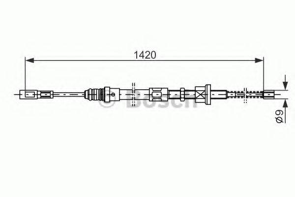 BOSCH 1987477483 Трос, стоянкова гальмівна система