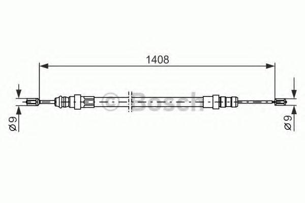 BOSCH 1987477488 Трос, стоянкова гальмівна система