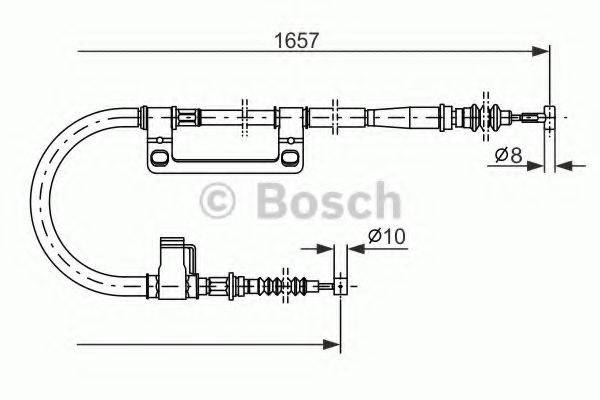 BOSCH 1987477502 Трос, стоянкова гальмівна система