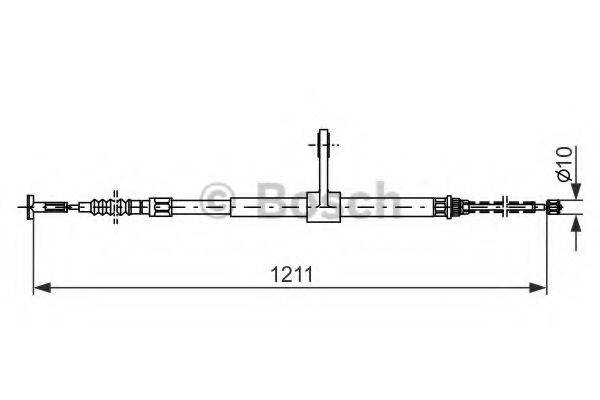 BOSCH 1987477558 Трос, стоянкова гальмівна система