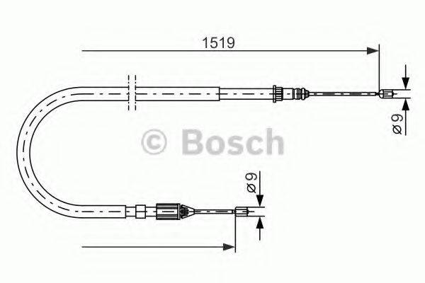 BOSCH 1987477654 Трос, стоянкова гальмівна система