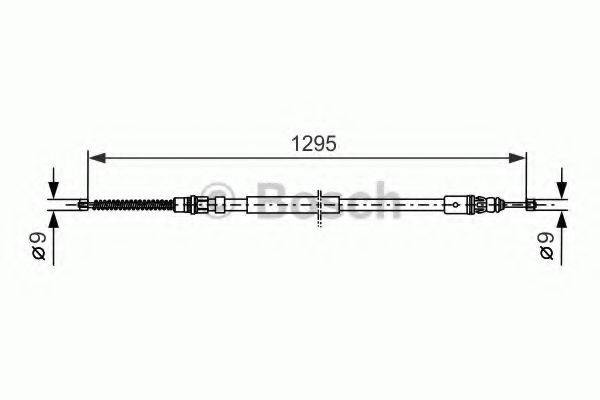 VAUXHALL 9108243 Трос, стоянкова гальмівна система