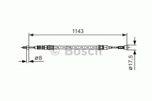 BOSCH 1987477669 Трос, стоянкова гальмівна система