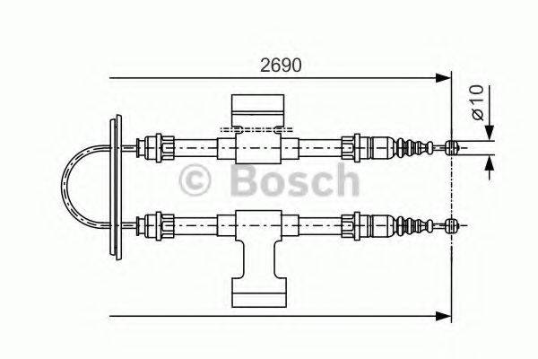 QUINTON HAZELL BC2414 Трос, стоянкова гальмівна система