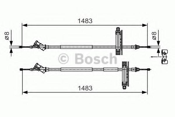 BOSCH 1987477930 Трос, стоянкова гальмівна система