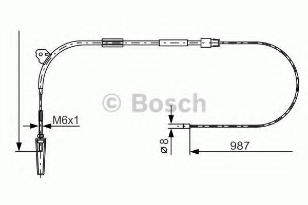 BOSCH 1987477960 Трос, стоянкова гальмівна система