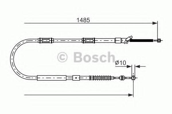 BOSCH 1987477998 Трос, стоянкова гальмівна система