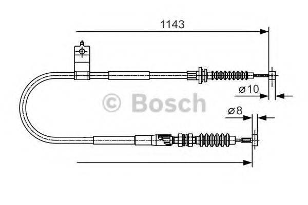 BOSCH 1987482056 Трос, стоянкова гальмівна система