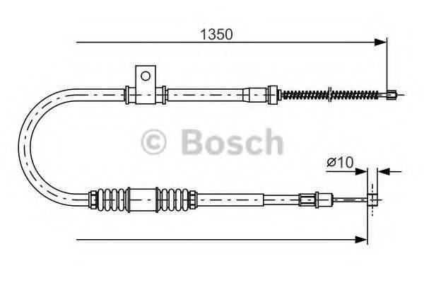 BOSCH 1987482063 Трос, стоянкова гальмівна система