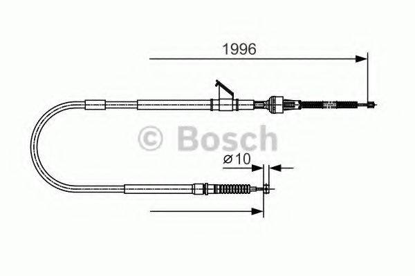 MITSUBISHI MR128203 Трос, стоянкова гальмівна система