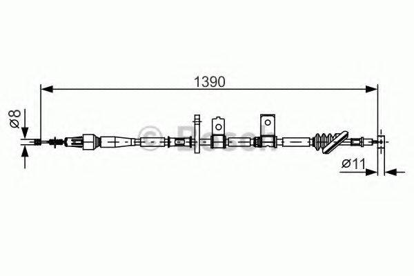 BOSCH 1987482090 Трос, стоянкова гальмівна система