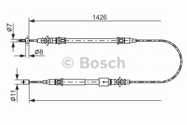 BOSCH 1987482140 Трос, стоянкова гальмівна система