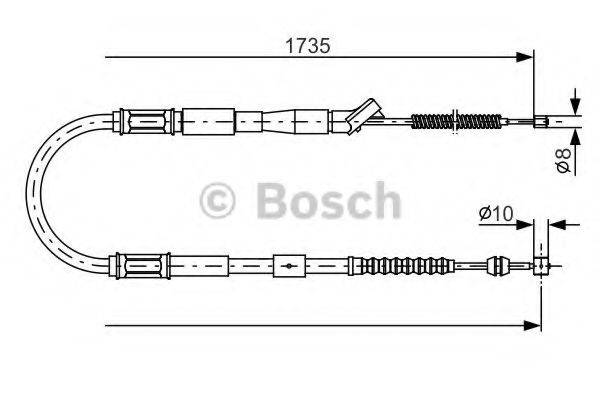 BOSCH 1987482160 Трос, стоянкова гальмівна система