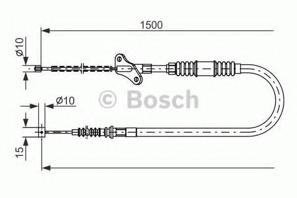 BOSCH 1987482171 Трос, стоянкова гальмівна система