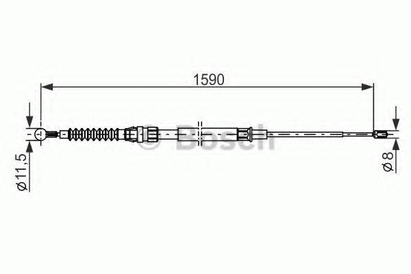 VW 3T0 609 721 A Трос, стоянкова гальмівна система