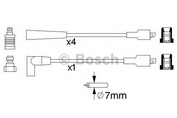 BOSCH 0986356749 Комплект дротів запалювання