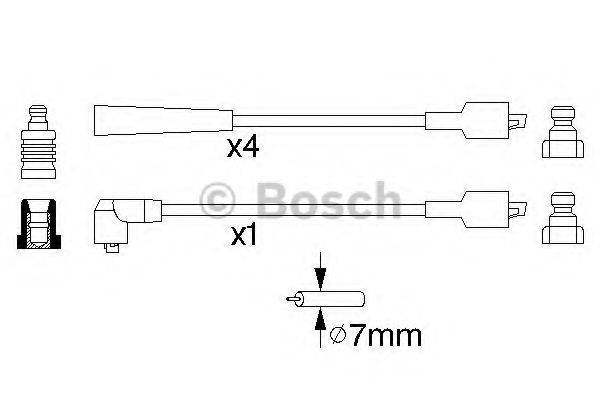 BOSCH 0986356786 Комплект дротів запалювання