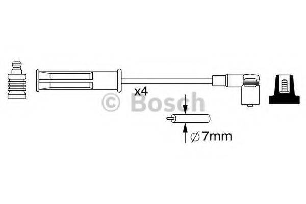 DACIA 60 01 543 616 Комплект дротів запалювання