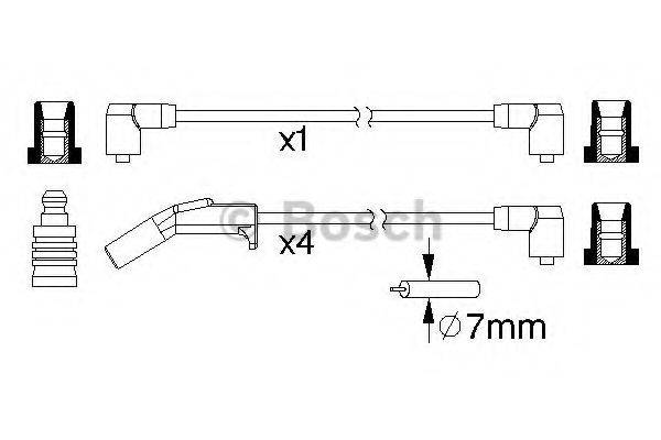 BOSCH 0986357190 Комплект дротів запалювання