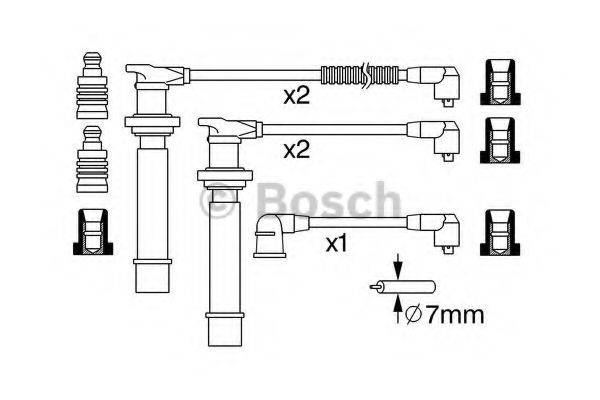 NISSAN 22450 53J27 Комплект дротів запалювання