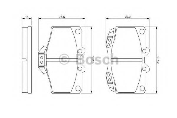 BOSCH 0986424269 Комплект гальмівних колодок, дискове гальмо