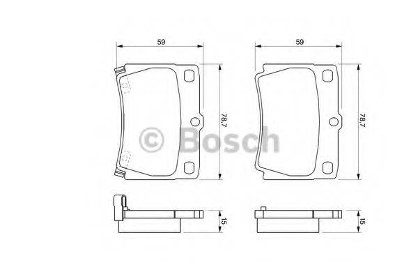 MITSUBISHI MR307415 Комплект гальмівних колодок, дискове гальмо