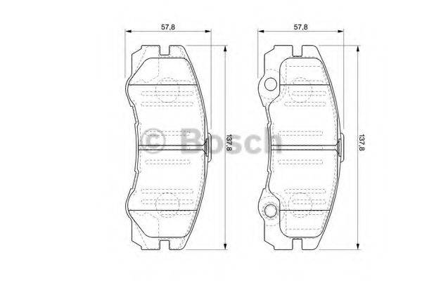 BOSCH 0986424760 Комплект гальмівних колодок, дискове гальмо