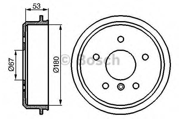 BOSCH 0986477096 Гальмівний барабан