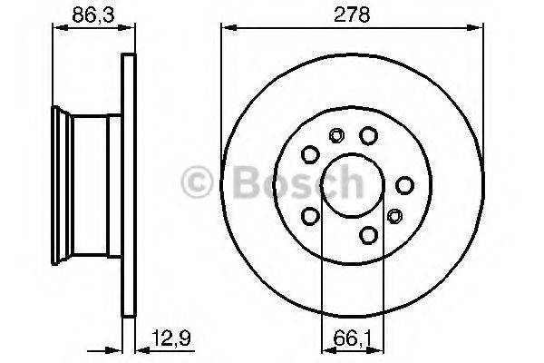 BOSCH 0986478135 гальмівний диск