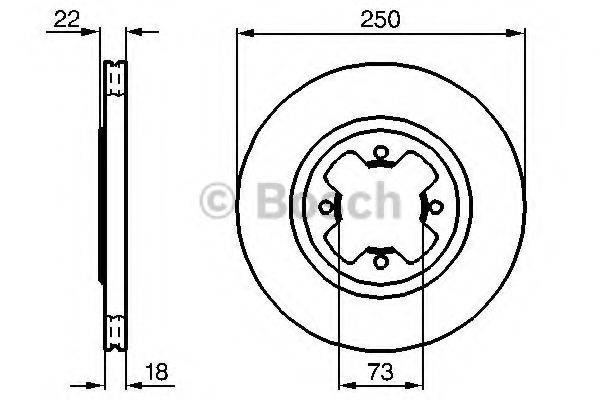 BOSCH 0986478260 гальмівний диск