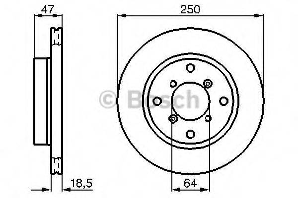 BOSCH 0986478540 гальмівний диск