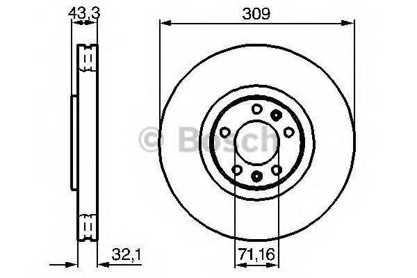 BOSCH 0986479027 гальмівний диск