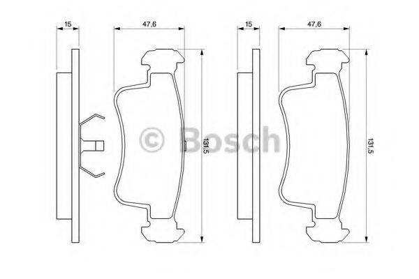 BOSCH 0986493360 Комплект гальмівних колодок, дискове гальмо