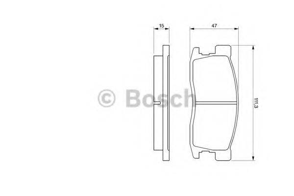 BOSCH 0986493670 Комплект гальмівних колодок, дискове гальмо